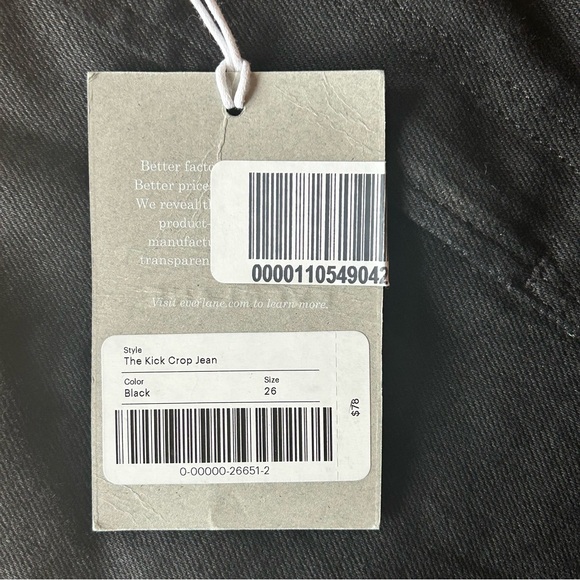 Everlane High Rise Kick Crop Jeans - Picture 9 of 9